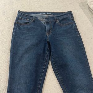 Never worn dark wash original 10 long jeans